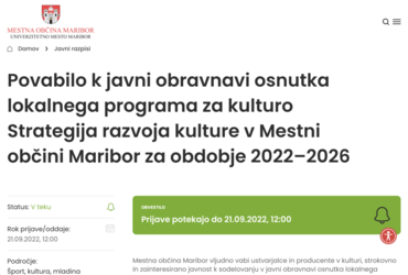 Osnutek Strategije razvoja kulture v MOM