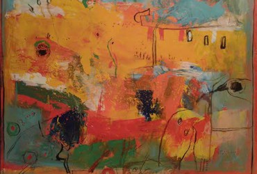 Liričnost barv na platnu <em>Foto: Zlatko Kavčič Svetina</em>