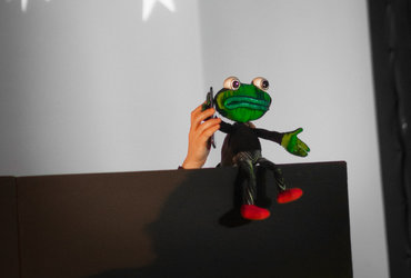 Lutkovna predstava MODRI KRALJ INUS & ustvarjalnice <em>Foto: Boštjan Vertuš</em>